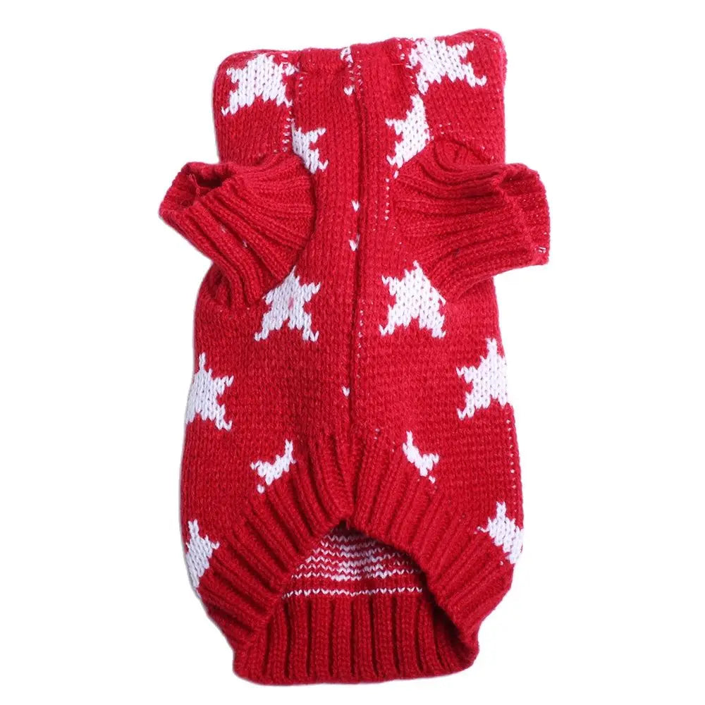 Dog Cat Sweater Hoodie Jumper Stars Design Pet Puppy Coat Jacket Warm Clothes 6 Sizes 2 Colours