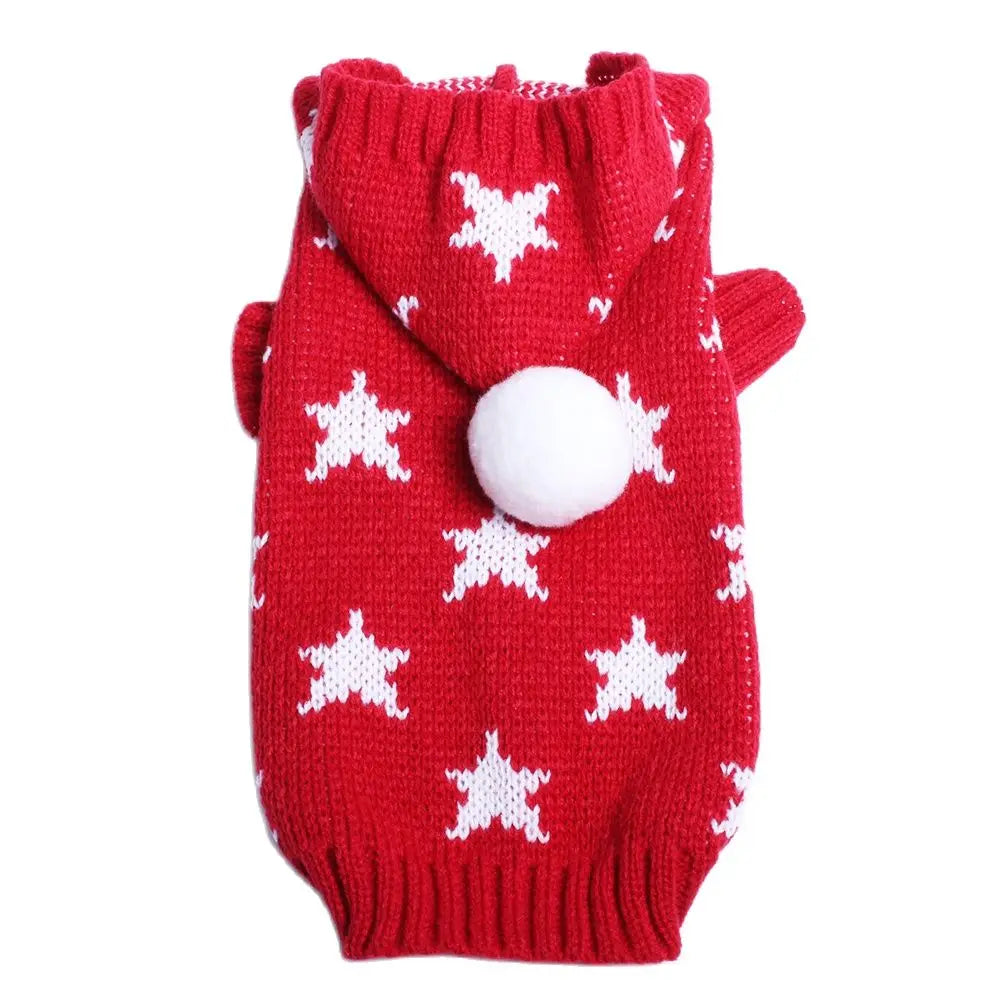 Dog Cat Sweater Hoodie Jumper Stars Design Pet Puppy Coat Jacket Warm Clothes 6 Sizes 2 Colours