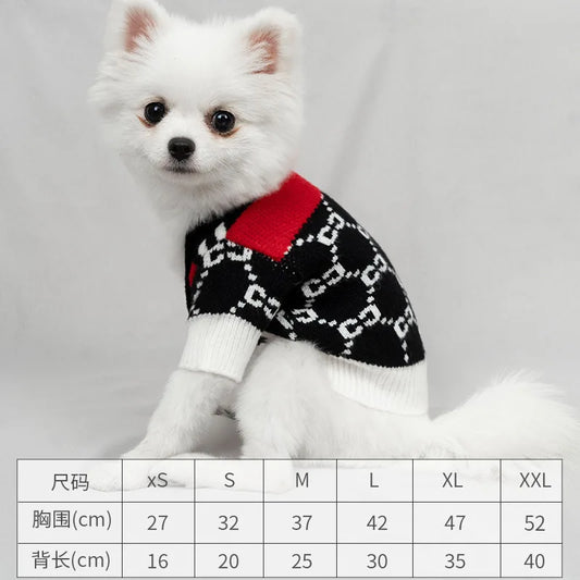 Pet Clothing Pet Sweater Teddy Cat Bixiong Fadou Bomei Little Dog Clothes Fashion Autumn Winter Brand Stripe Knitwear Clothes