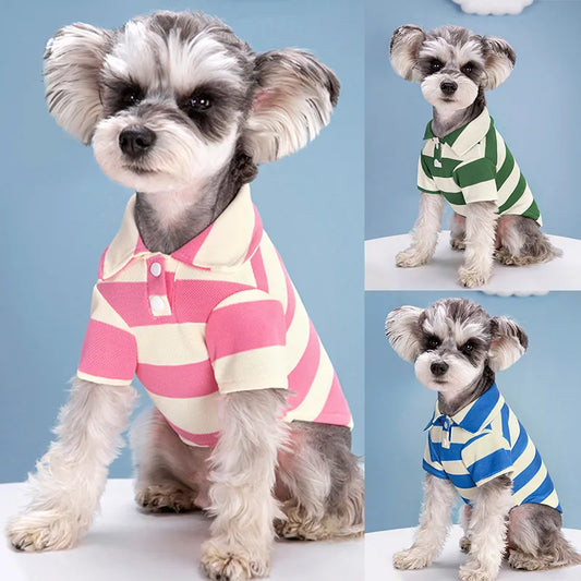 Summer Fasion Striped Pet Dog T-Shirt Classic Lovely Pullover Pet T-Shirt Clothing Soft Breathable Dog Shirt Clothes Pet Suply